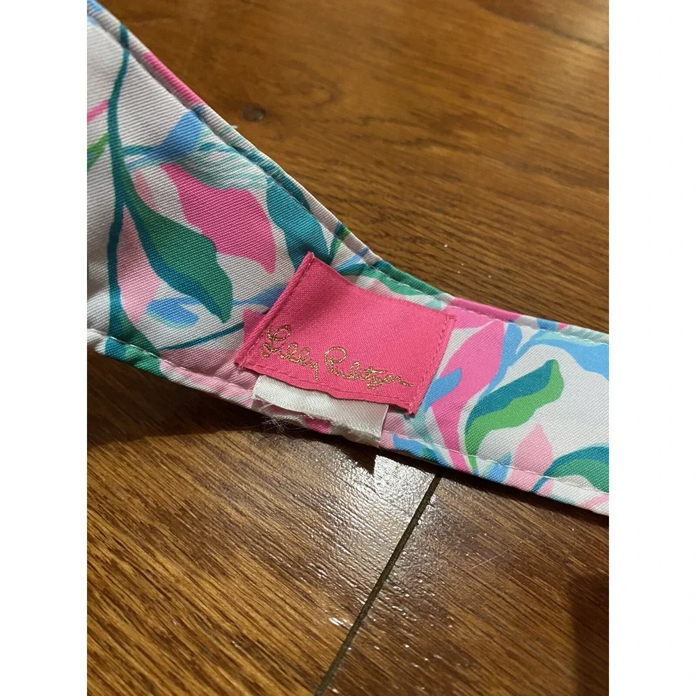Gorgeous Lilly Pulitzer Holding Court/It's A Match White Floral Sun Visor Cap